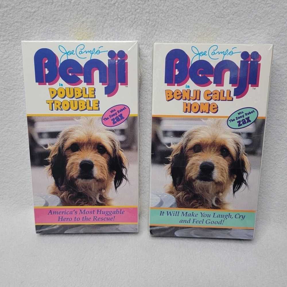 Benji in Ghost Town and Puppy Love VHS Movies Family Classics Lot of 2
